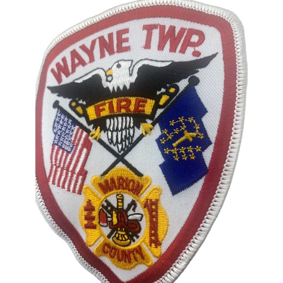 Wayne Twp Marion County Fire Department Patch Embroidered Vintage NOS - Picture 4 of 7